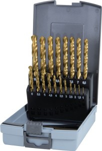 Zestaw wierteł spiralnych DIN 338 Typ N śred. znamionowa 1–13x0,5 mm HSS TiN 25-