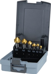 Zest. pogłęb. stożk. 90°, HSS, DIN 335-C DIN 335 C 90 ° 6,3–20,5 mm HSS TiN 6-cz