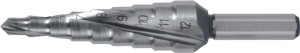 Wiertło stopniowe zakres wiercenia 4-12 mm HSS z rowkami spiralnymi liczba ostrz