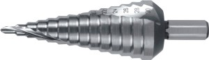 Wiertło stopniowe zakres wiercenia 4-30 mm HSS z rowkami spiralnymi liczba ostrz