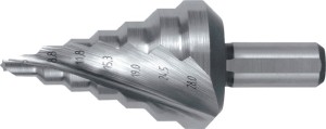 Wiertło stopniowe zakres wiercenia 5-28 mm HSS z rowkami spiralnymi liczba ostrz