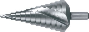 Wiertło stopniowe zakres wiercenia 4–39 mm HSS-Co5 z rowkami spiralnymi liczba o
