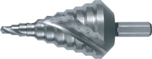 Wiertło stopniowe zakres wiercenia 5,3–38,5 mm HSS z rowkami spiralnymi liczba o