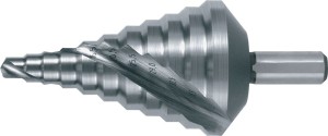 Wiertło stopniowe zakres wiercenia 6,5–40,5 mm HSS z rowkami spiralnymi liczba o