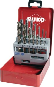 Zestaw gwintowników maszynowych DIN 371/376 C M3-M12 14-częśc. HSSE-Co 5 kasetka