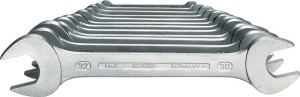 Zestaw kluczy płaskich dwustronnych 6-100 10-częśc. RK 6–32 mm stal CV chromowan