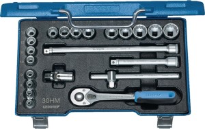 Zestaw kluczy nasadowych 30 HMU-10 22-częśc. 3/8 cal. rozmiary klucza 6–22 mm li