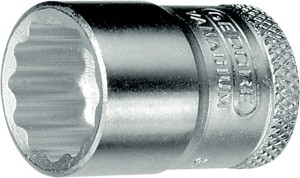 Klucz nasadowy D 30 3/8 cal. 12-kątowy rozmiar klucza 12 mm długość 28 mm GEDORE