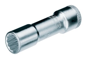 Klucz nasadowy D 30 L 3/8 cal. 12-kątowy rozmiar klucza 22 mm długość 63,5 mm GE