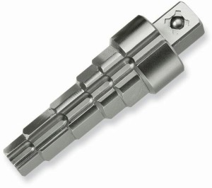 Klucz stopniowy do instalacji gazowych 3/8–1/2–3/4–1 cal. hartowany i niklowany