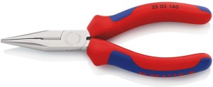 Szczypce płaskie okrągłe długość 140 mm płaskie/okrągłe proste powłoki wielomate