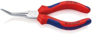 Szczypce iglicowe długość 160 mm 45 stop. zaokr. chromowane powłoki wielomateria