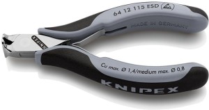 Szczypce dla elektroników długość 115 mm kształt 1 faseta tak, mała pol. lust. p