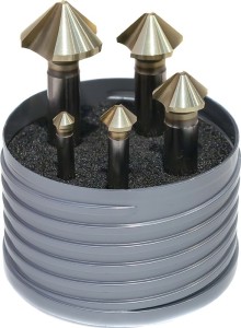 Zestaw pogłębiaczy stożkowych DIN 335 C 90 ° EUC 6,3–25 mm HSS specjalny 5-częśc