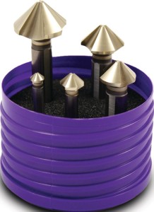 Zestaw pogłębiaczy stożkowych DIN 335 C 90 ° EUC 6,3–25 mm HSS specjalny trzon 3
