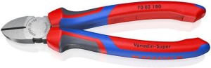 Szczypce tnące boczne długość 180 mm głowica polerowana uchwyty Comfort maks. 2,