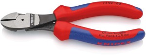Szczypce tnące boczne zwiększone przeł. długość 160 mm polerowane kształt 0 powł