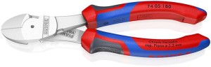 Szczypce tnące bocz. o zwiększ. przełoż. długość 180 mm kształt 0 uchwyt Comfort