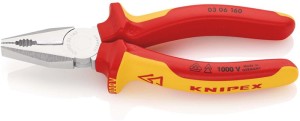 Kombinerki długość 160 mm powłoki wielomateriałowe chromowane VDE KNIPEX