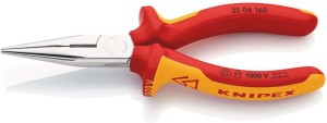 Szczypce płaskie okrągłe DIN ISO 5745 długość 160 mm pł./okrągłe proste powłoki