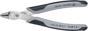 Szczypce tnące boczne dla elektroników Super-Knips® długość 140 mm faseta nie po