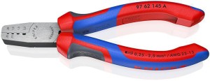 Szczypce do zaciskania końc. tulejkowych długość całkowita 145 mm 0,25–2,5 (AWG