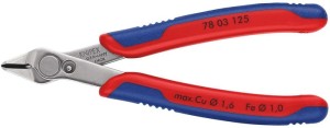 Szczypce tnące boczne dla elektroników Super-Knips® INOX długość 125 mm kształt