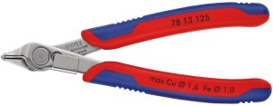 Szczypce tnące boczne dla elektroników Super-Knips® INOX długość 125 mm kształt