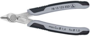 Szczypce tnące boczne dla elektroników Super-Knips® długość 125 mm kształt 1 fas