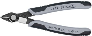 Szczypce tnące boczne dla elektroników Super-Knips® długość 125 mm kształt 7 fas