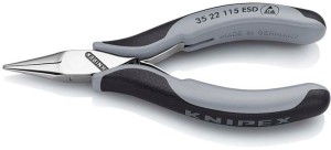 Szczypce chwytające do elektroniki długość całkowita 115 mm ESD płaskie okr. szc