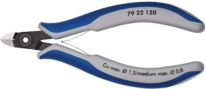 Pr. szczypce tn. boczne dla elektronika długość 120 mm kształt 2 faseta nie pole