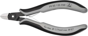 Prec. szczypce tn. boczne dla elektron. długość 125 mm kształt 0 faseta tak, bar