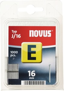 Gwóźdź E typ J długość 16 mm szerokość drutu 1,20 mm z głowicą 1000 szt./kart. N