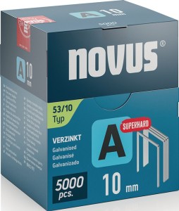Zszywka z cienkiego drutu typ A 53 szerokość klamry 11,3 mm 10 mm 0,75 mm szczeg