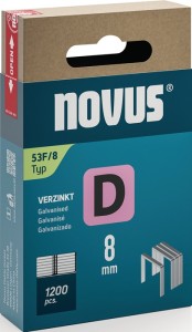 Zszywka z drutu płaskiego typ D 53 F szer. 11,3 x dł. 8 mm szerokość drutu 1,25