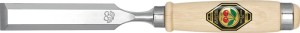 Dłuto płaskie szer. ostrza 35 mm z 2 skuwkami stalow. uchwyt z drewna grabowego