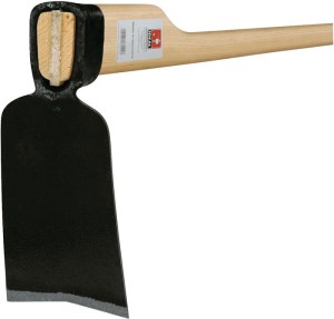 Motyka nadreńska wymiar tarczy 185 x 85 x 110 mm kuta, z trzonkiem jesionowym ci