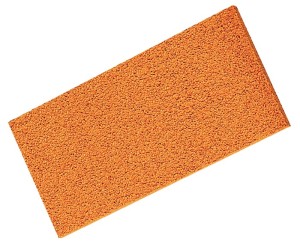 Nakładka z gumy gąbczastej dł. 280 x szer. 140 x gr. 10 mm gruby czerwona