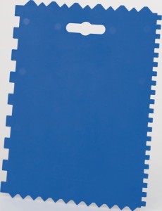Szpachla do kleju długość 177 mm szerokość 130 mm uzębienie 4 x 4 x 4 / 8 x 8 x