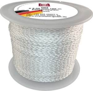 Sznur murarski długość 100 m śred. 2 mm 65 kg polipropylen biały