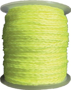 Sznur brukarski długość 100 m śred. 1,7 mm 30 kg polipropylen żółty, fluorescenc