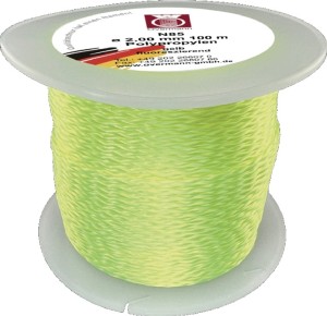 Sznur brukarski długość 100 m śred. 3 mm 100 kg polipropylen żółty, fluorescency