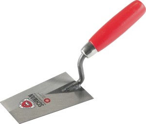 Kielnia do tynku trapezowa wąska długość 260 mm szerokość 85 mm nierdzewne, z rę