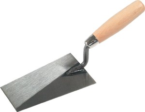 Kielnia do tynku trapezowa wąska długość 140 mm szerokość 80 mm hartowane, z ręk