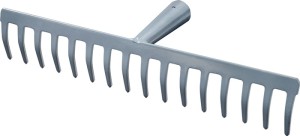 Grabie uliczne szerokość robocza 395 mm długość wideł 55 mm, 16 zębów z obsadką