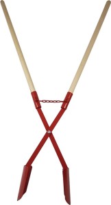 Dołownik wielkość 1 200 x 150/110 mm z 2 jesionowymi trzonkami