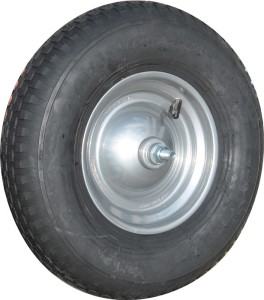 Koło pneumatyczne śred. koła. 400 mm szerokość koła 100 mm z wężem, oś MÜBA
