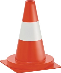 Pachołek ostrzegawczy wysokość 320 mm fosforyzujący ciężar 0,4 kg, 23 x 23 cm