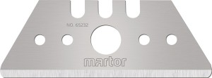 Ostrze trapezowe 65232 dł. 50,1 x szer. 19 x gr. 0,63 mm z otworami 10 sztuk/doz